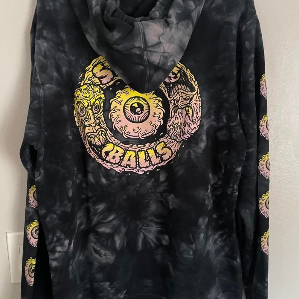 Santa-cruz Men's Black and Yellow Hoodie